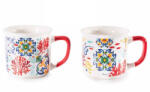 Decorer Set 2 cani portelan Majolica in cutie cadou Ø 8, 5 cm x 8, 5 H, 300 ml (A72.13.44)