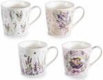 Decorer Set 4 cani portelan multicolor Lavanda Ø 9, 5 cm x 9 H, 350 ml (A72.15.54)