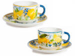 Decorer Set 2 cesti cu 2 farfurioare portelan in cutii cadou Lamai Ø 8 cm x 6 H, 250 ml (A72.15.49)