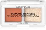 Catrice Diamond Treasures duo fard ochi culoare 050 Peach Gleam 2.8 g