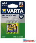 VARTA Akkumulátor mikro VARTA Recharge Accu Power AAA 4x800 mAh