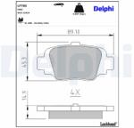 DELPHI Set placute frana DELPHI LP780 (LP780)