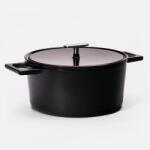 FABINI Lábas Mattia 3.0 Standard, ø 26 cm (5, 5 l) - Zománcozott öntöttvas lábas fedővel, fényes fekete (113610332620127)