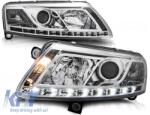  Tuning fényszóró szett valódi DRL fényekkel Audi A6 C6 04.2004-2008 sedan/kombi, bal és jobb (ABAUHX6010347)