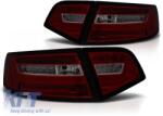  LED tuning hátsó lámpa szett Audi A6 C6 sedan 2008-2011 piros/füst, bal és jobb (ABAUTX6010050)