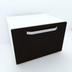 Spectral Mobila Armonia Comoda alba cu 1 sertar cu maner front MDF Wenge Comoda