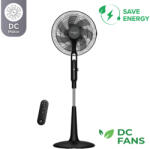 Telemax 30-0028 Ventilator Pe Piedestal 40W cu Telecomandă Negru (30-0028) Ventilator