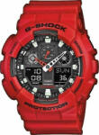 Casio G-Shock Ceas Analogic/Digital Pentru Bărbați 51mm Cronograf Pe Baterie Cu Curea Roșie Din Cauciuc GA-100B-4AER (GA-100B-4AER) Ceas