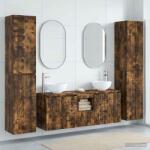 vidaXL Set de mobilier pentru baie 5 buc. Stejar fumuriu GartenMobel Dekor (3406028)