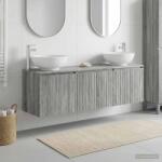 vidaXL Set dulap baie 3 buc. Sonoma gri 49, 5 x 44, 5 x 65 cm GartenMobel Dekor (3405693)