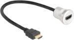 Delock Cablu HDMI soclu la HDMI mufă, 0, 3 m, negru, pentru 8K/UHD 4320p (88180)