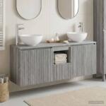 vidaXL Set dulap baie 3 buc. Sonoma gri 49, 5 x 41 x 64, 5 cm GartenMobel Dekor (3405633)