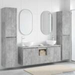 vidaXL Set de mobilier pentru baie 5 buc. Gri Beton 33 x 34, 5 x 160 cm GartenMobel Dekor (3406026)