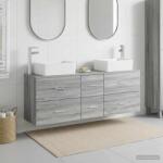 vidaXL Set dulap baie 3 buc. Sonoma gri 53 x 34, 5 x 63 cm GartenMobel Dekor (3405864)