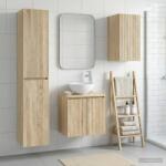 vidaXL Set de mobilier pentru baie 3 buc. Stejar Sonoma GartenMobel Dekor (3406065)