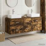 vidaXL Set dulap baie 3 buc. Stejar fumuriu 49, 5 x 41 x 62, 5 cm GartenMobel Dekor (3405847)