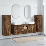 vidaXL Set de mobilier pentru baie 5 buc. Stejar fumuriu GartenMobel Dekor (3405998)