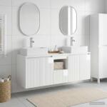 vidaXL Set dulap baie 3 buc. Alb foarte lucios 49, 5 x 41 x 62, 5 cm GartenMobel Dekor (3405651)