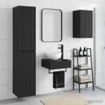 vidaXL Set de mobilier pentru baie 3 buc. Negru 33 x 34, 5 x 160 cm GartenMobel Dekor (3406044)