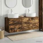 vidaXL Set de mobilier pentru baie 3 buc. Stejar fumuriu GartenMobel Dekor (3405887)