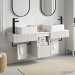vidaXL Set dulap baie 3 buc. Alb foarte lucios 53 x 35 x 39 cm GartenMobel Dekor (3405611)