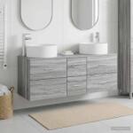 vidaXL Set de mobilier pentru baie 3 buc. Sonoma gri GartenMobel Dekor (3405960)