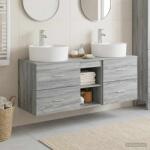 vidaXL Set dulap baie 3 buc. Sonoma gri 49, 5 x 44, 5 x 65 cm GartenMobel Dekor (3405880)