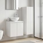 vidaXL Set de mobilier pentru baie 2 buc. Alb foarte lucios GartenMobel Dekor (3406117)