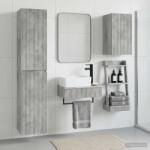 vidaXL Set de mobilier pentru baie 3 buc. Gri Beton 33 x 34, 5 x 160 cm GartenMobel Dekor (3406056)