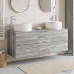 vidaXL Set de mobilier pentru baie 3 buc. Sonoma gri GartenMobel Dekor (3405936)