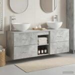 vidaXL Set dulap baie 3 buc. Gri Beton 49, 5 x 41 x 64, 5 cm GartenMobel Dekor (3405806)