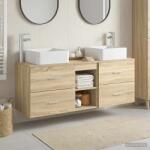 vidaXL Set dulap baie 3 buc. Stejar Sonoma 49, 5 x 41 x 63 cm GartenMobel Dekor (3405821)