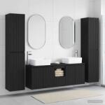 vidaXL Set de mobilier pentru baie 5 buc. Negru 33 x 34, 5 x 160 cm GartenMobel Dekor (3406034)