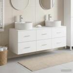 vidaXL Set dulap baie 3 buc. Alb 62, 5 x 44, 5 x 50 cm Lemn prelucrat GartenMobel Dekor (3405867)