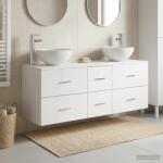 vidaXL Set dulap baie 3 buc. Alb 49, 5 x 41 x 64, 5 cm Lemn prelucrat GartenMobel Dekor (3405811)