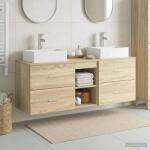vidaXL Set dulap baie 3 buc. Stejar Sonoma 49, 5 x 41 x 62, 5 cm GartenMobel Dekor (3405837)