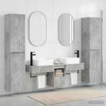 vidaXL Set de mobilier pentru baie 5 buc. Gri Beton 33 x 34, 5 x 160 cm GartenMobel Dekor (3406016)