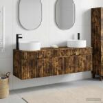vidaXL Set dulap baie 3 buc. Stejar fumuriu 49 x 44, 5 x 65, 5 cm GartenMobel Dekor (3405782)