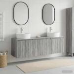 vidaXL Set dulap baie 3 buc. Sonoma gri 49, 5 x 44, 5 x 65 cm GartenMobel Dekor (3405673)