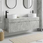 vidaXL Set dulap baie 3 buc. Gri Beton 49 x 44, 5 x 66 cm GartenMobel Dekor (3405770)