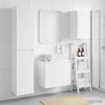 vidaXL Set de mobilier pentru baie 3 buc. Alb foarte lucios GartenMobel Dekor (3406077)