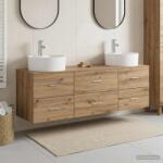 vidaXL Set dulap baie 3 buc. Stejar Artizanal 62, 5 x 44, 5 x 50 cm GartenMobel Dekor (3405874)