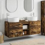 vidaXL Set de mobilier pentru baie 3 buc. Stejar fumuriu GartenMobel Dekor (3405951)