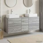 vidaXL Set dulap baie 3 buc. Sonoma gri 49, 5 x 41 x 62, 5 cm GartenMobel Dekor (3405848)