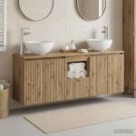 vidaXL Set dulap baie 3 buc. Stejar Artizanal 49, 5 x 41 x 64, 5 cm GartenMobel Dekor (3405636)
