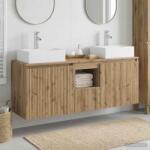 vidaXL Set dulap baie 3 buc. Stejar Artizanal 49, 5 x 41 x 62, 5 cm GartenMobel Dekor (3405656)