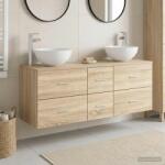 vidaXL Set dulap baie 3 buc. Stejar Sonoma 49, 5 x 41 x 64, 5 cm GartenMobel Dekor (3405813)