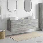 vidaXL Set de mobilier pentru baie 3 buc. Sonoma gri GartenMobel Dekor (3405944)