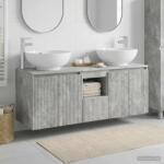vidaXL Set dulap baie 3 buc. Gri Beton 49, 5 x 44, 5 x 65 cm GartenMobel Dekor (3405700)