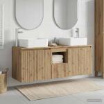 vidaXL Set dulap baie 3 buc. Stejar Artizanal 53 x 35 x 63 cm GartenMobel Dekor (3405666)